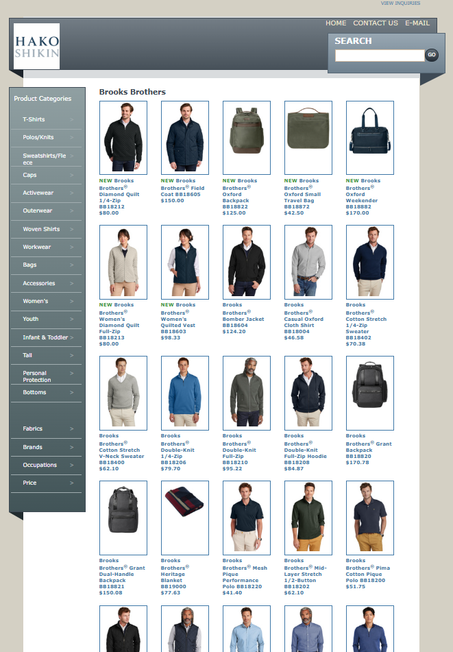 Apparel Catalog